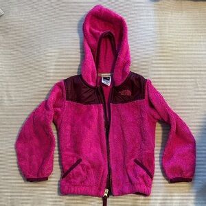 The North Face Magenta and Maroon Fleece Jacket